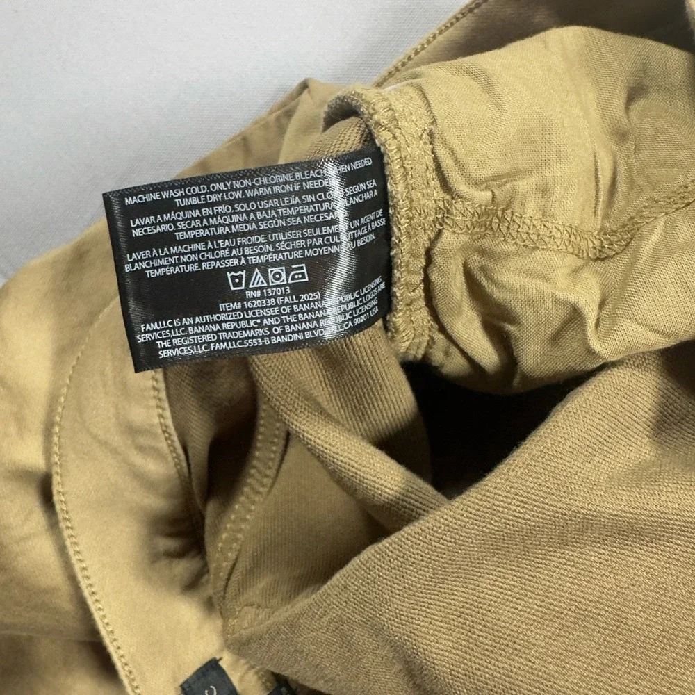 Banana Republic Khaki Stretch Jeans Mens 34x30 Tan Slim Straight Casual Pants